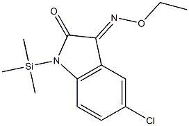 1H-Indole-2,3-dione, 5-chloro-1-(trimethylsilyl)-, 3-(O-ethyloxime) 구조식 이미지