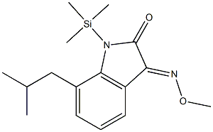 1H-Indole-2,3-dione, 7-isobutyl-1-(trimethylsilyl)-, 3-(O-methyloxime) 구조식 이미지