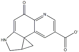 1,2,9,9a-tetrahydrocyclopropa(c)pyrido(3,2-e)indol-4-one-7-carboxylate Structure