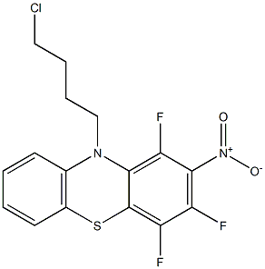 10-(4-chlorobutyl)-1,3,4-trifluoro-2-nitrophenothiazine Structure