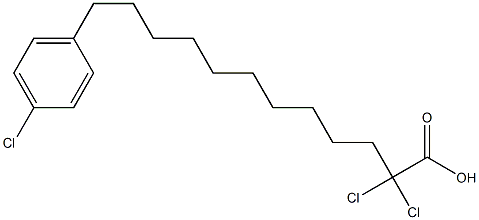 2,2-dichloro-12-(p-chlorophenyl)-dodecanoic acid 구조식 이미지