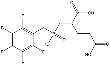 (2-((pentafluorophenylmethyl)hydroxyphosphinyl) methyl)pentanedioic acid 구조식 이미지