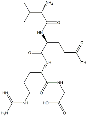 valyl-glutamyl-arginyl-glycine 구조식 이미지