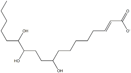 9,12,13-trihydroxyoctadecenoate Structure