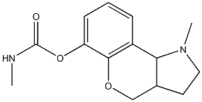 1-methyl-1,2,3,3a,4,9b-hexahydrochromeno(4,3-b)pyrrol-6-yl N-methylcarbamate 구조식 이미지