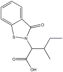 N-(1-carboxy-2-methylbutyl)benzisothiazolone 구조식 이미지