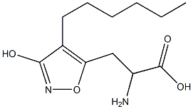 2-amino-3-(4-hexyl-3-hydroxy-5-isoxazolyl)propionic acid 구조식 이미지