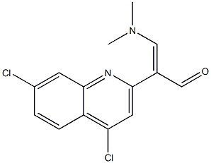 2-(4,7-dichloro-2-quinolinyl)-3-(dimethylamino)-2-propenal Structure