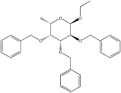 Ethyl 2,3,4-tri-O-benzyl-a-L-fucopyranoside 구조식 이미지