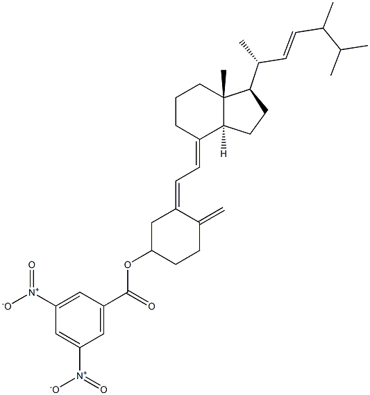 3-hydroxy-24-methyl-9,10-secocholesta-5,7,10(19),22-tetraene 3-(3,5-dinitrobenzoate) Structure