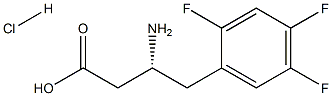 (R)-3-Amino-4-(2,4,5-trifluoro-phenyl)-butanoic acid hydrochloride 구조식 이미지