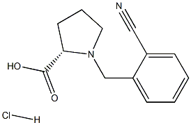 (R)-alpha-(2-cyano-benzyl)-proline hydrochloride 구조식 이미지