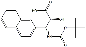 N-Boc-(2R,3R)-3-Amino-2-hydroxy-3-naphthalen-2-yl-propanoic acid 구조식 이미지