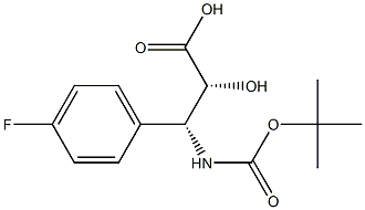 N-Boc-(2R,3R)-3-Amino-3-(4-fluoro-phenyl)-2-hydroxy-propanoic acid Structure