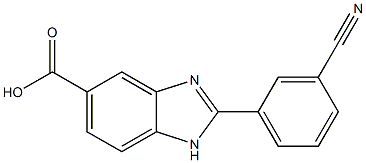 2-(3-Cyanophenyl)-1H-benzimidazole-5-carboxylic acid 구조식 이미지