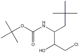 [1-(2-Chloro-1-hydroxy-ethyl)-3,3-dimethyl-butyl]-carbamic acid tert-butyl ester 구조식 이미지