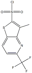 3-Methyl-5-trifluoromethyl-thieno[3,2-b]pyridine-2-sulfonyl chloride Structure