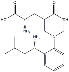 (S)-3-methyl-1-(2-(1-piperidinyl)phenyl)butyl amine glutamate 구조식 이미지