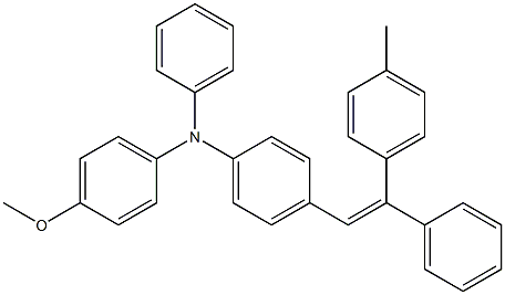 (Z)-N-(4-methoxyphenyl)-N-phenyl-4-(2-phenyl-2-p-tolylvinyl)Benzenamine 구조식 이미지
