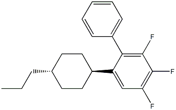 3,4,5-trifluoro-1-(trans-4-propylcyclohexyl)phenyl benzene 구조식 이미지