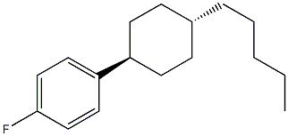 Trans-4-pentylcyclohexyl p-fluorobenzene 구조식 이미지