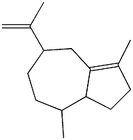 1,4-dimethyl-7-prop-1-en-2-yl-2,3,3a,4,5,6,7,8-octahydroazulene Structure
