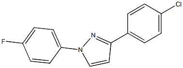 3-(4-Chlorophenyl)-1-(4-fluorophenyl)-1H-pyrazol- 구조식 이미지