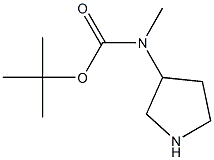 tert-butyl (pyrrolidin-3-yl)methylcarbamate 구조식 이미지