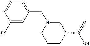 (3R)-1-(3-bromobenzyl)piperidine-3-carboxylic acid Structure