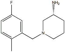 (3R)-1-(5-fluoro-2-methylbenzyl)piperidin-3-amine 구조식 이미지