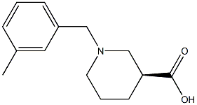 (3S)-1-(3-methylbenzyl)piperidine-3-carboxylic acid Structure