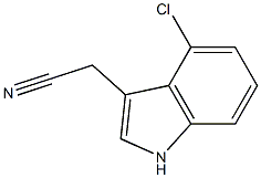 (4-chloro-1H-indol-3-yl)acetonitrile 구조식 이미지