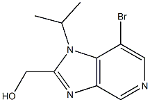 [7-bromo-1-(1-methylethyl)-1H-imidazo[4,5-c]pyridin-2-yl]methanol Structure