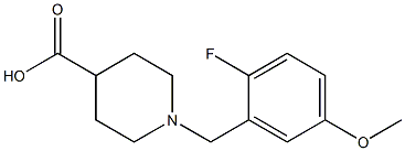 1-(2-fluoro-5-methoxybenzyl)piperidine-4-carboxylic acid Structure