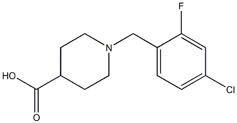 1-(4-chloro-2-fluorobenzyl)piperidine-4-carboxylic acid Structure