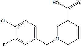 1-(4-chloro-3-fluorobenzyl)piperidine-3-carboxylic acid 구조식 이미지