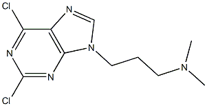 3-(2,6-dichloro-9H-purin-9-yl)-N,N-dimethylpropan-1-amine Structure