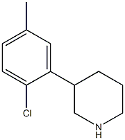3-(2-chloro-5-methylphenyl)piperidine Structure