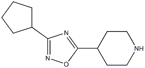 4-(3-cyclopentyl-1,2,4-oxadiazol-5-yl)piperidine 구조식 이미지