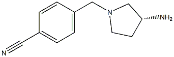 4-{[(3R)-3-aminopyrrolidin-1-yl]methyl}benzonitrile 구조식 이미지