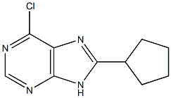 6-chloro-8-cyclopentyl-9H-purine Structure