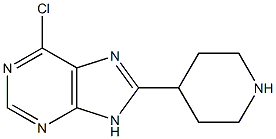 6-chloro-8-piperidin-4-yl-9H-purine Structure