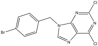 9-(4-bromobenzyl)-2,6-dichloro-9H-purine 구조식 이미지