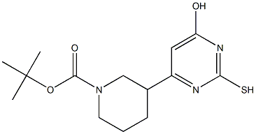 tert-butyl 3-(6-hydroxy-2-sulfanylpyrimidin-4-yl)piperidine-1-carboxylate Structure