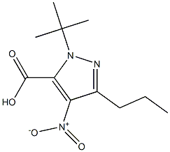 1-(1,1-DIMETHYLETHYL)-4-NITRO-3-PROPYL-1H-PYRAZOLE-5-CARBOXYLICACID Structure
