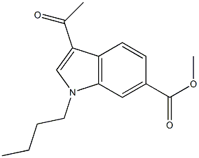 METHYL 3-ACETYL-N-BUTYLINDOLE-6-CARBOXYLATE Structure