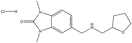 1,3-DIMETHYL-5-{[(TETRAHYDRO-FURAN-2-YLMETHYL)-AMINO]-METHYL}-1,3-DIHYDRO-BENZOIMIDAZOL-2-ONE HCL 구조식 이미지