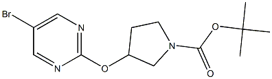 3-(5-BROMOPYRIMIDIN-2-YLOXY)PYRROLIDINE-1-CARBOXYLIC ACID TERT-BUTYL ESTER, 95+% Structure