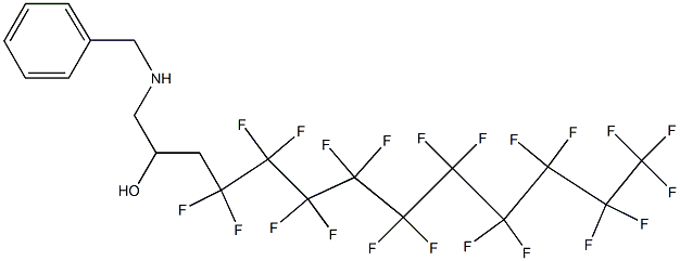 1-Benzylamino-4,4,5,5,6,6,7,7,8,8,9,9,10,10,11,11,12,12,13,13,13-henicosafluoro-tridecan-2-ol 구조식 이미지