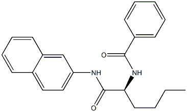 N-[1-[(2-NAPHTHALENYLAMINO)CARBONYL]PENTYL]-(S)-BENZAMIDE Structure